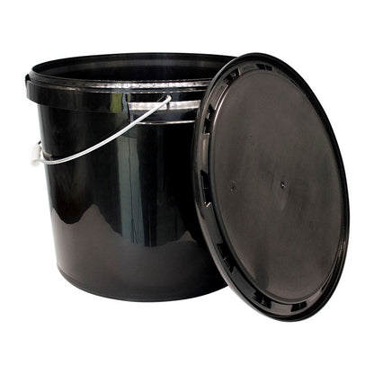 Black Plastic Buckets — 30L