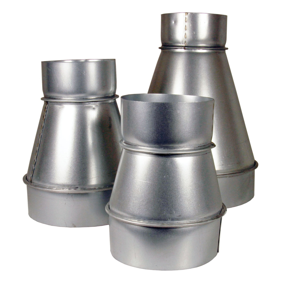 Blauberg galvanised metal ducting reducers, pressed cone construction