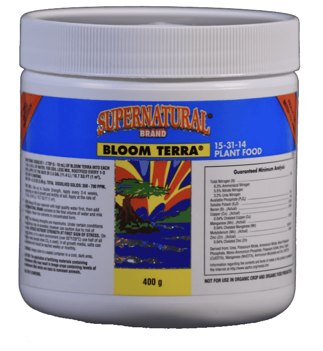 Supernatural Bloom Terra 400g powdered flowering base nutrient