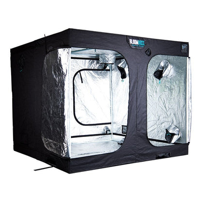 BloomBoxx Grow Tent 3m x 3m x 2m, three-quarter view with both doors open