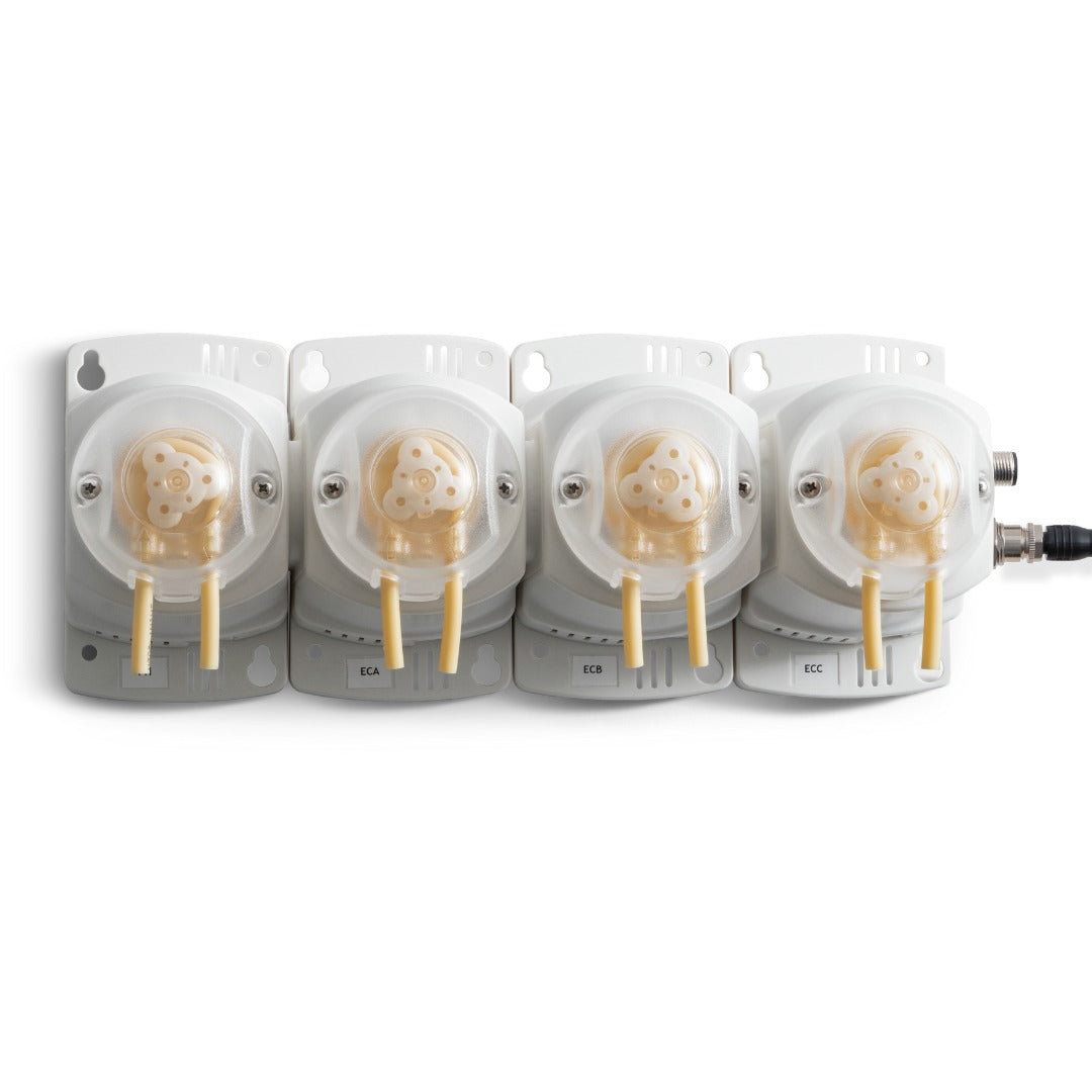 Bluelab PeriPod M4 — four-pump doser, front view