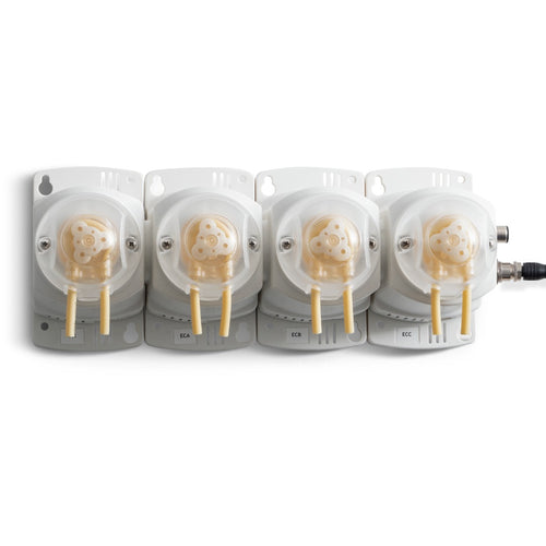 Bluelab PeriPod M4 — four-pump doser, front view