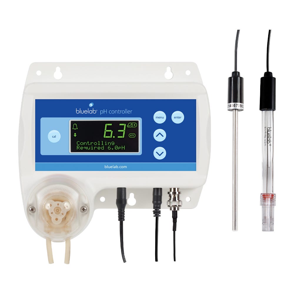 Bluelab pH Controller — controller with pH and temperature probes