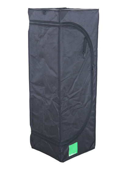BudBox Lite grow tent, small propagation size, door open showing the silver Mylar interior and roof hanging bar