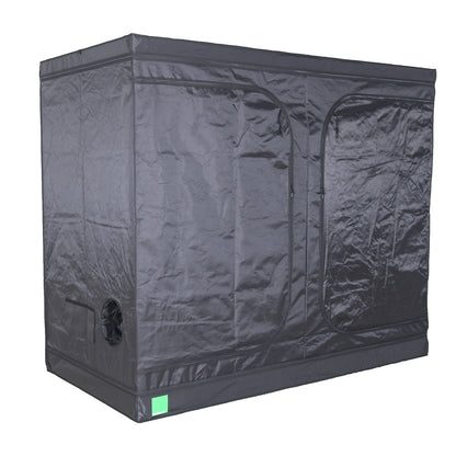 BudBox Lite Grow Tent exterior, 120x240x200cm size, showing the twin front doors and a side ducting port