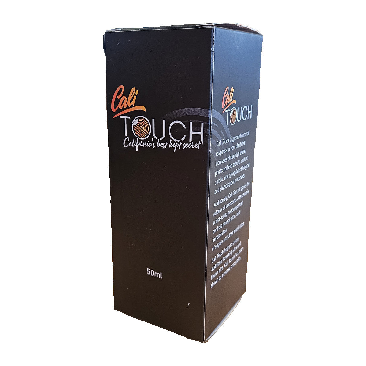 CaliTouch bottle showing the Cali Touch branding and triacontanol formula