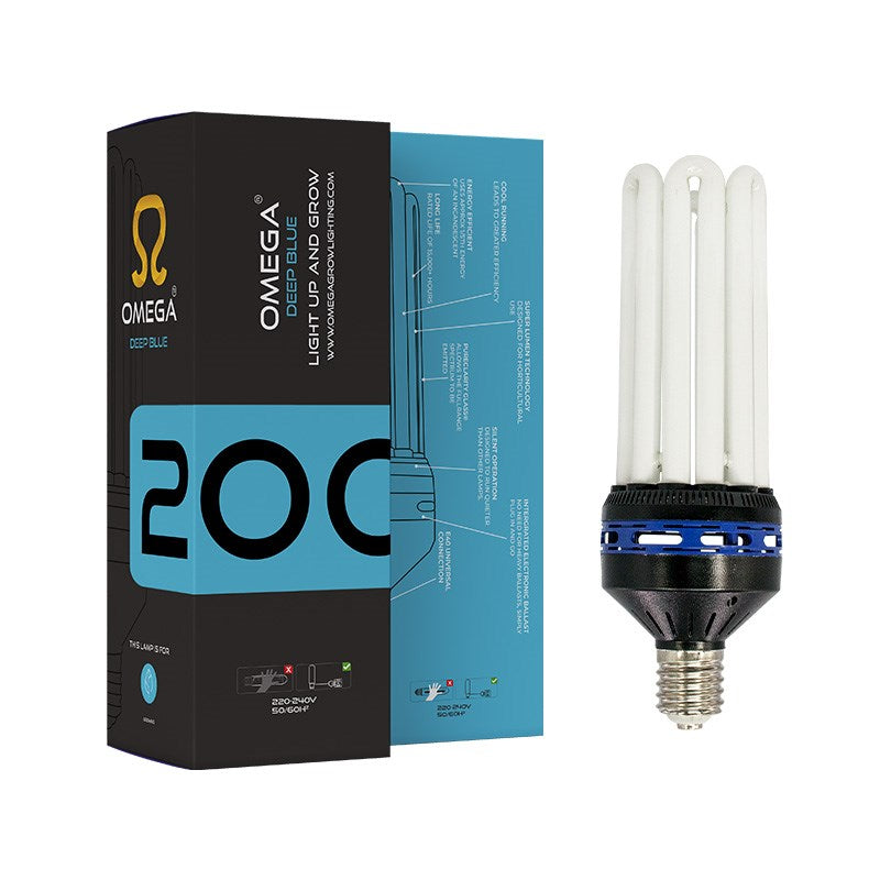 Omega CFL Grow Bulbs — 200W Deep Blue