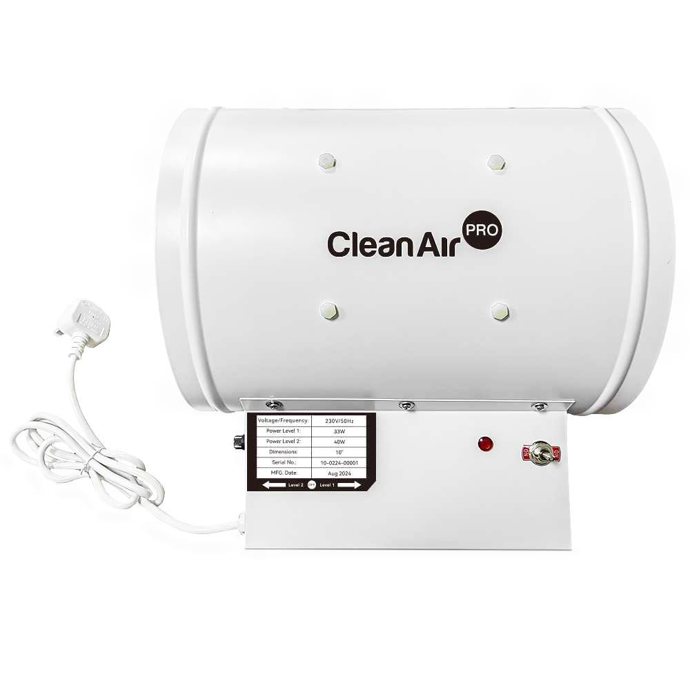 CleanAir Pro Inline Duct Ozone Generator — 10" (250mm)