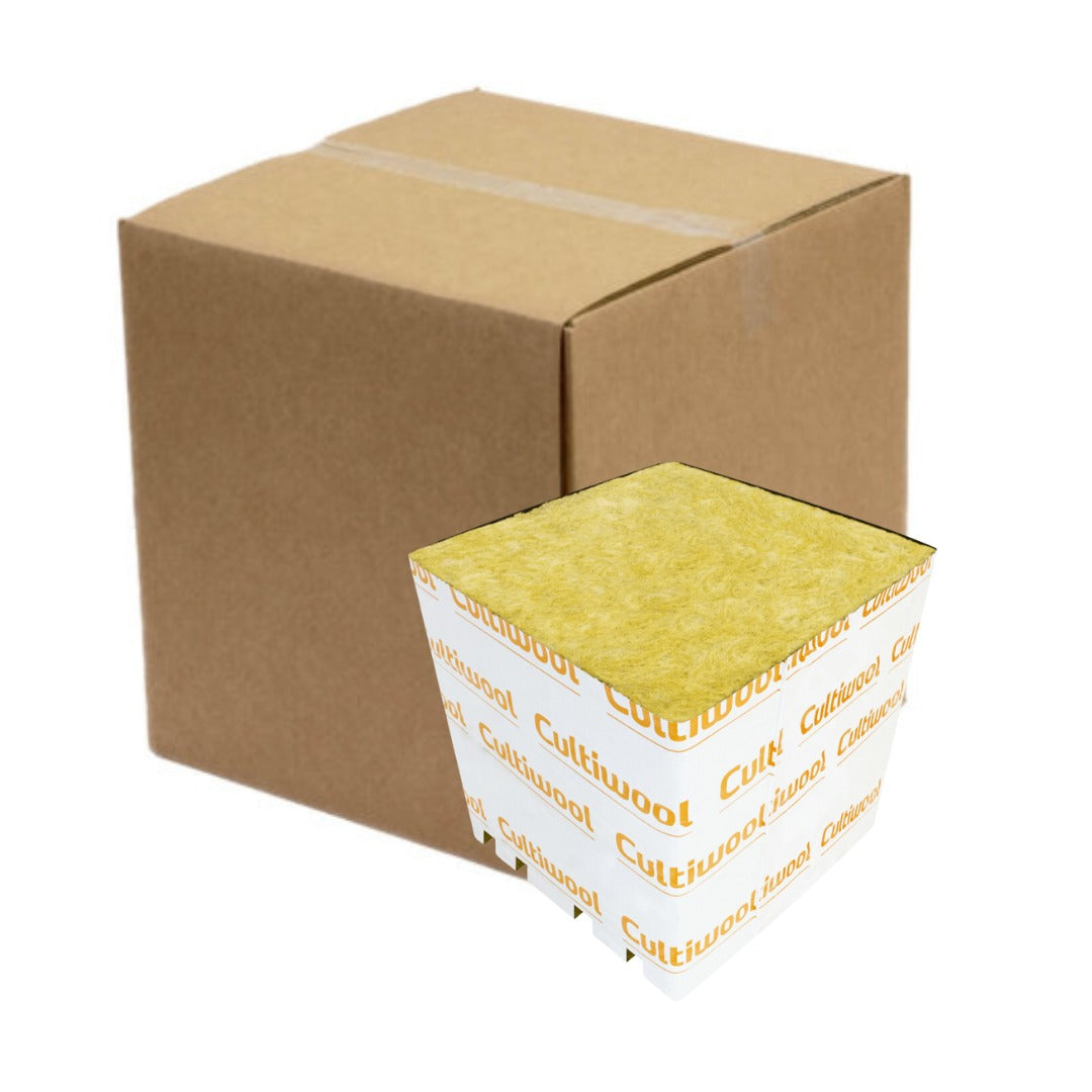 Cultiwool Rockwool Cubes — 8" Big Daddy Block (No Hole) - Box of 18