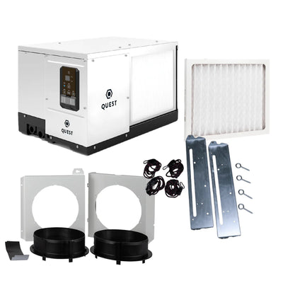 Quest 100 Dehumidifier Accessories | MERV 13 Filter, Duct Kit & Hanging Kit