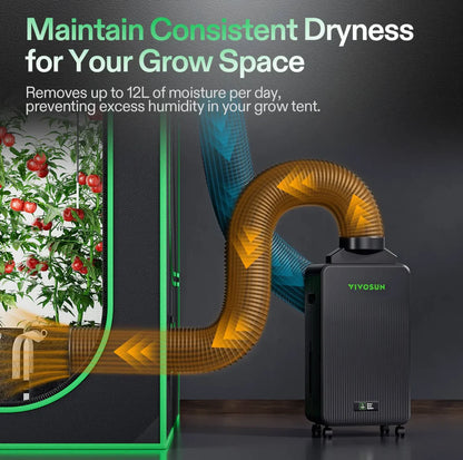 VIVOSUN AeroDrain D12 Intelligent Environmental Dehumidifier