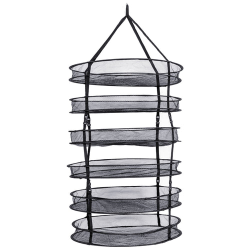 Detachable Drying Net Rack 6 Tier 90cm — six mesh tiers hanging from the top strap