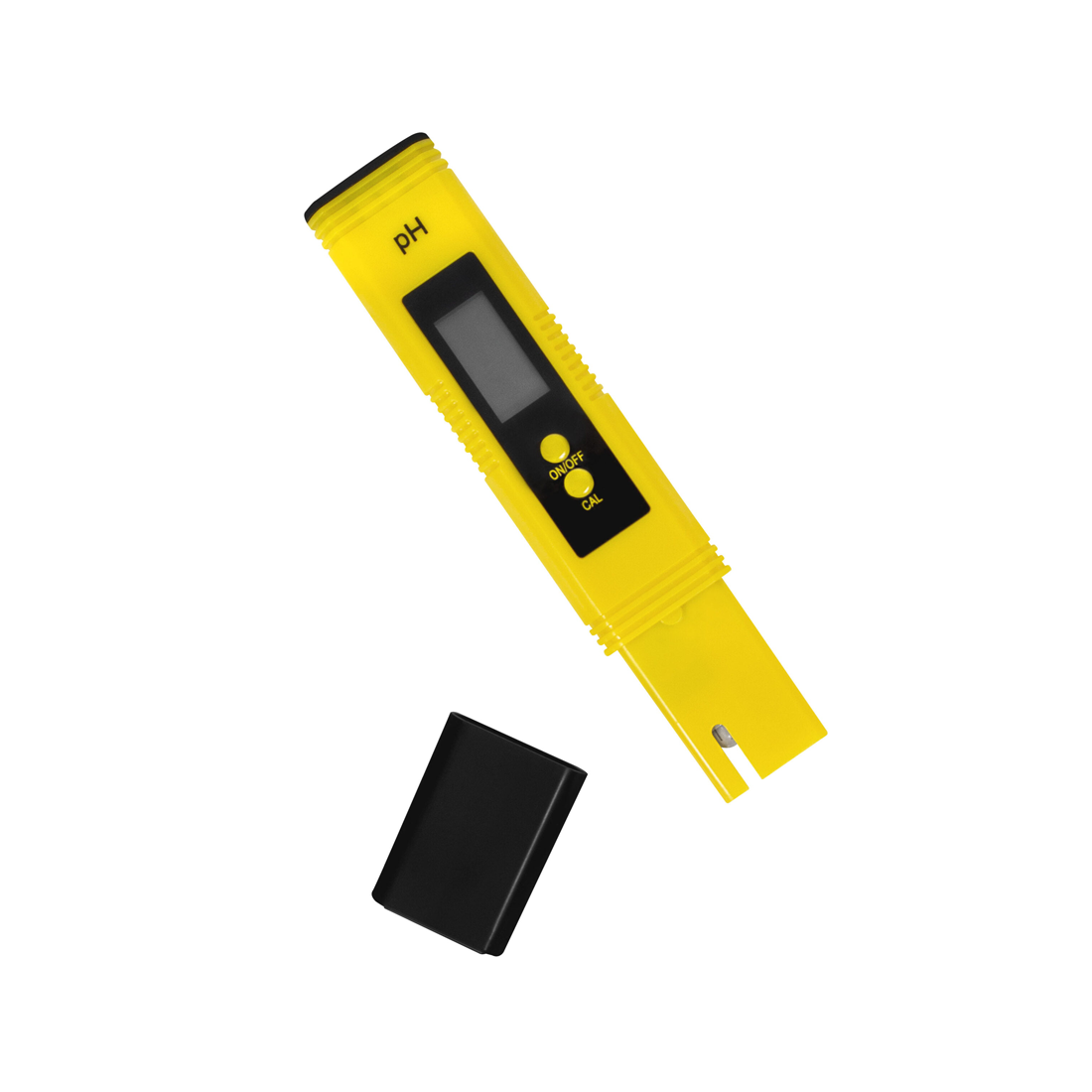 Digital pH Meter with the electrode cap removed