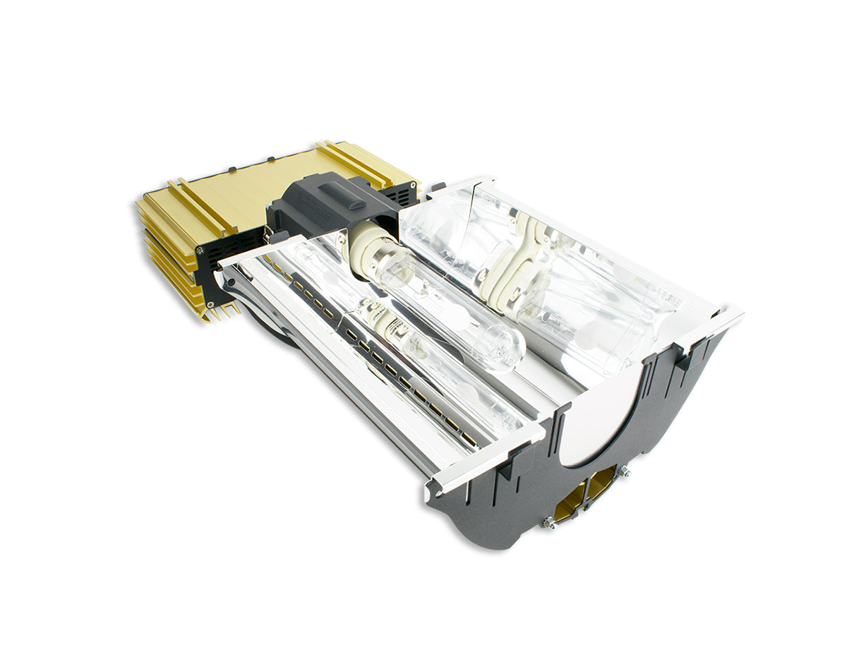 Dimlux Expert Series 315W Full Spectrum angled view into the reflector and lamp