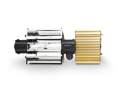 Dimlux Expert Series 630W Dual Full Spectrum — complete fixture with ballast, reflector and twin CMH lamps