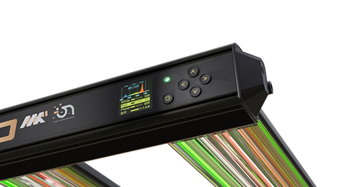 Dimlux Xtreme Series 1050W LED +NIR MKII ION colour display and control buttons