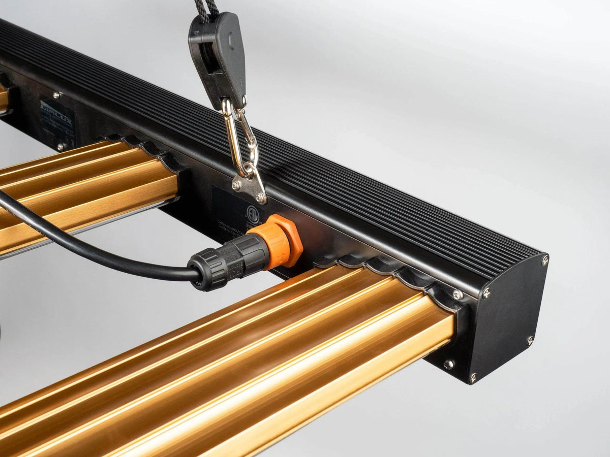 Dimlux Xtreme Series LED — power connector and hanging point on the control bar