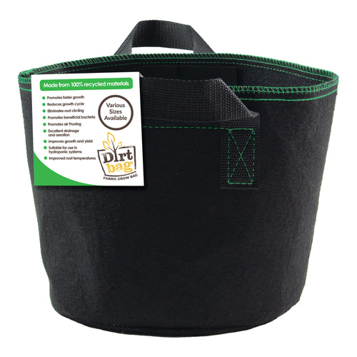 Dirt Bag 56L recycled fabric pot with reinforced handles and hang tag