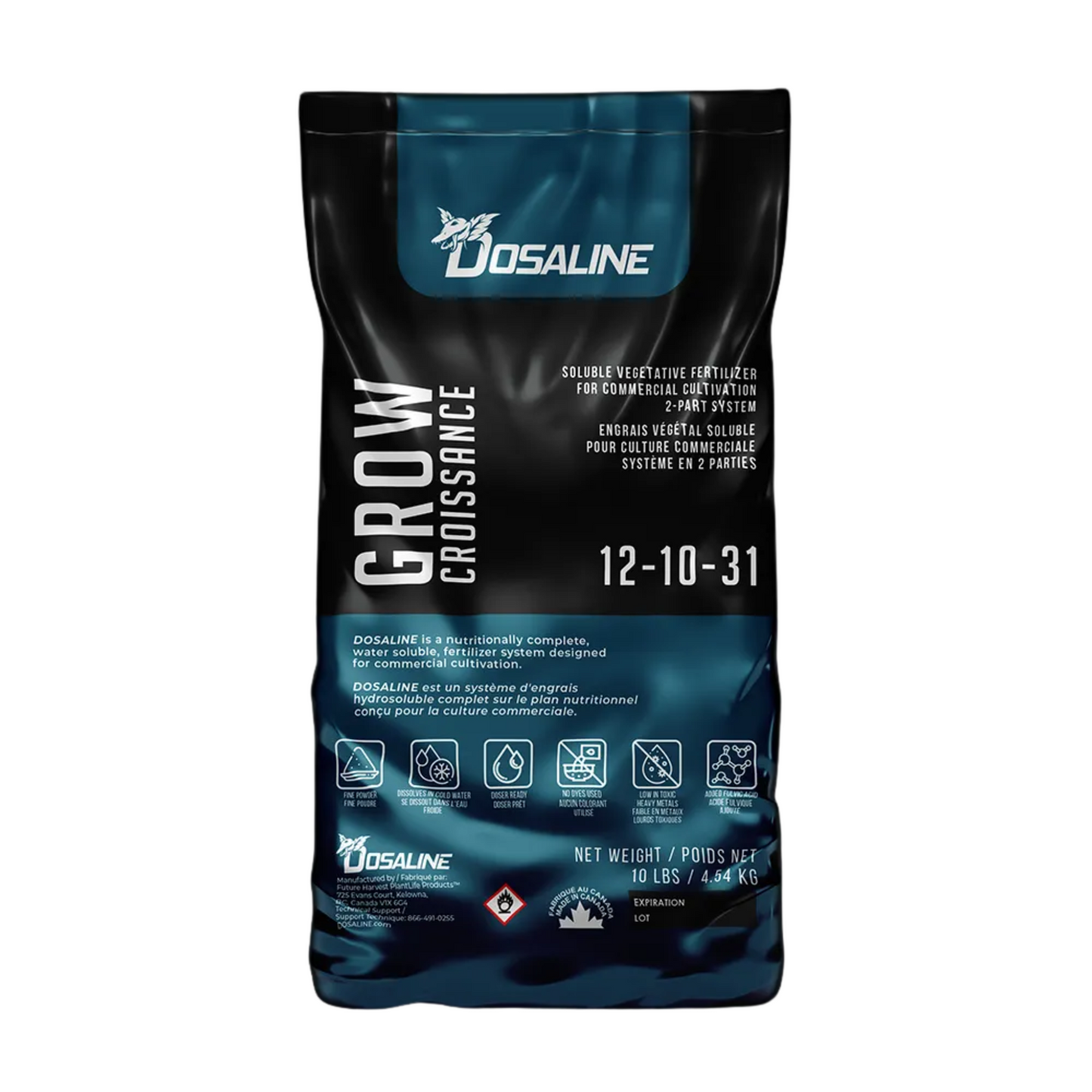Dosaline Grow Water Soluble Vegetative Fertiliser 2lbs