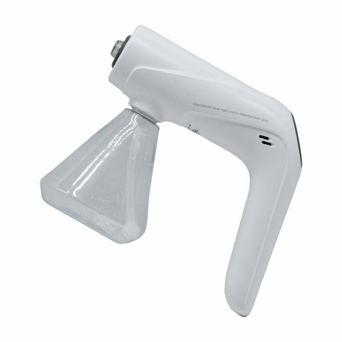 Easy Grow MiniFogger Spray Gun angled view with the clear reservoir fitted