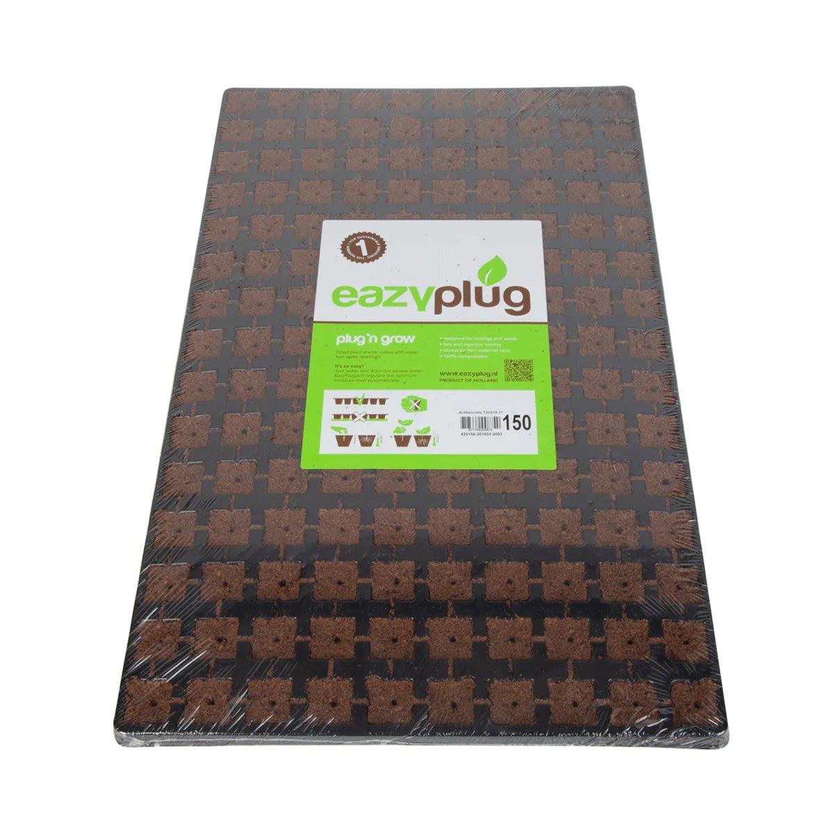 Eazy Plug Propagation Cubes 150-cell tray with the Eazy Plug label