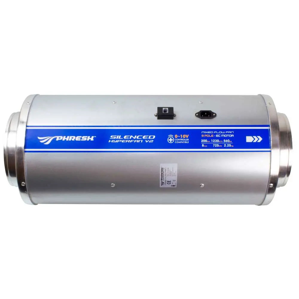 Phresh HyperFan Silenced V2 EC Inline Extractor Fan
