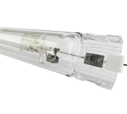 Elite 1000W DE Dual Spectrum Bulb close-up of the arc tube and Elite DE HPS marking