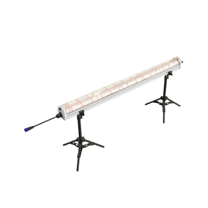 Elite 150W Under Canopy LED bar on its tripod stands, angled view