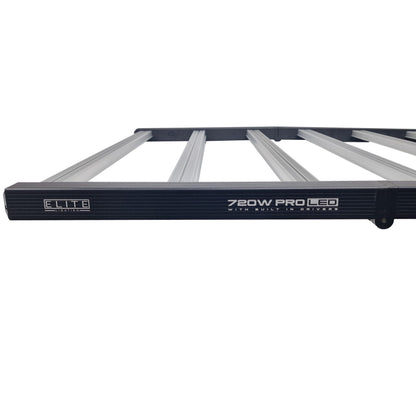 Elite 720W Pro 3.0 LED Grow Light side view of the frame with the 720W Pro LED built-in driver label