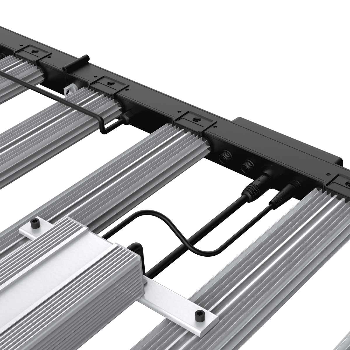 Elite Pro LED Grow Light driver and bar connections close-up