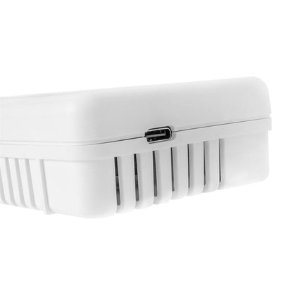 Essentials CO2 Monitor side view with USB-C power port