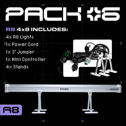Faven R8 Under Canopy LED Kit — 4x8 Kit (4 Bars)