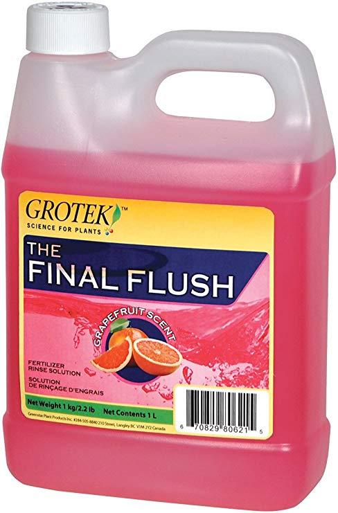 Grotek Final Flush Grapefruit 1L pre-harvest flush bottle