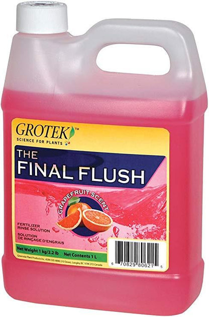 Grotek Final Flush Grapefruit 1L pre-harvest flush bottle