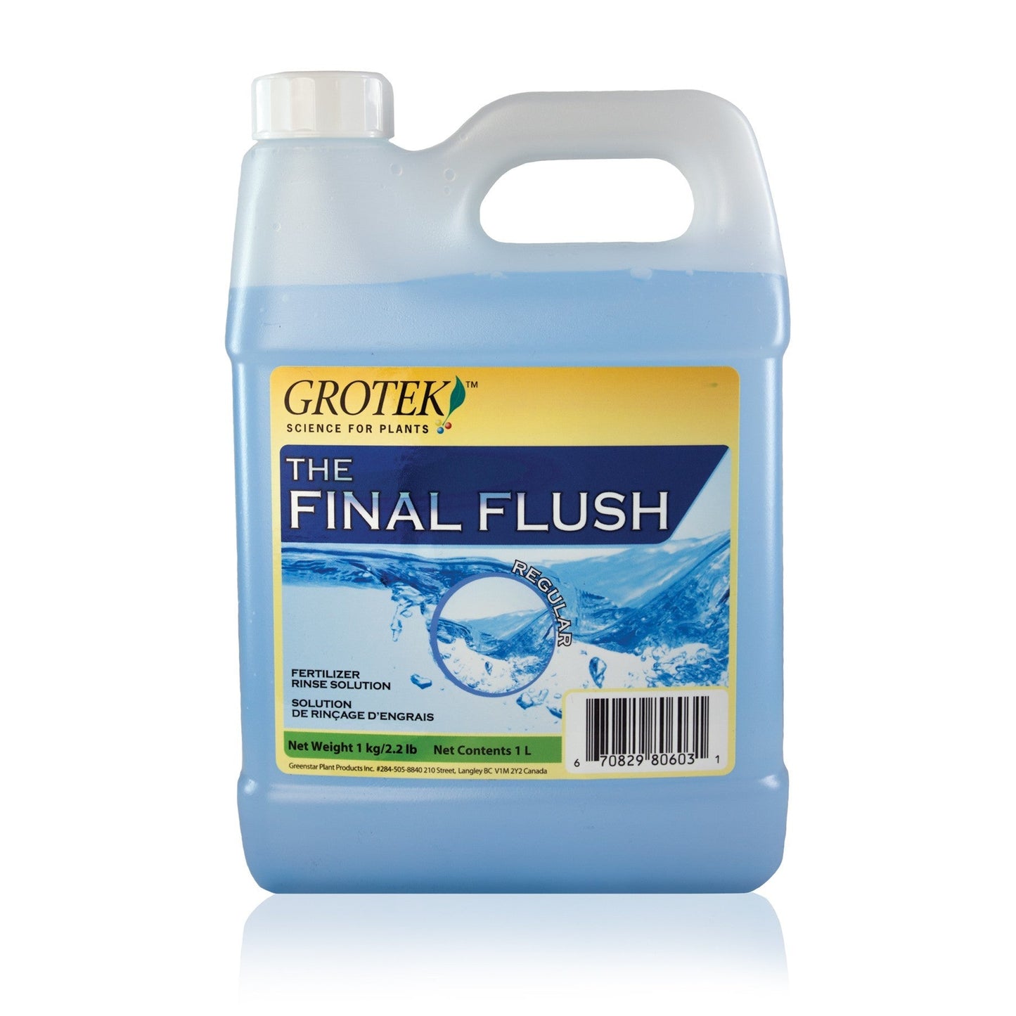 Grotek Final Flush Regular 1L pre-harvest flush bottle