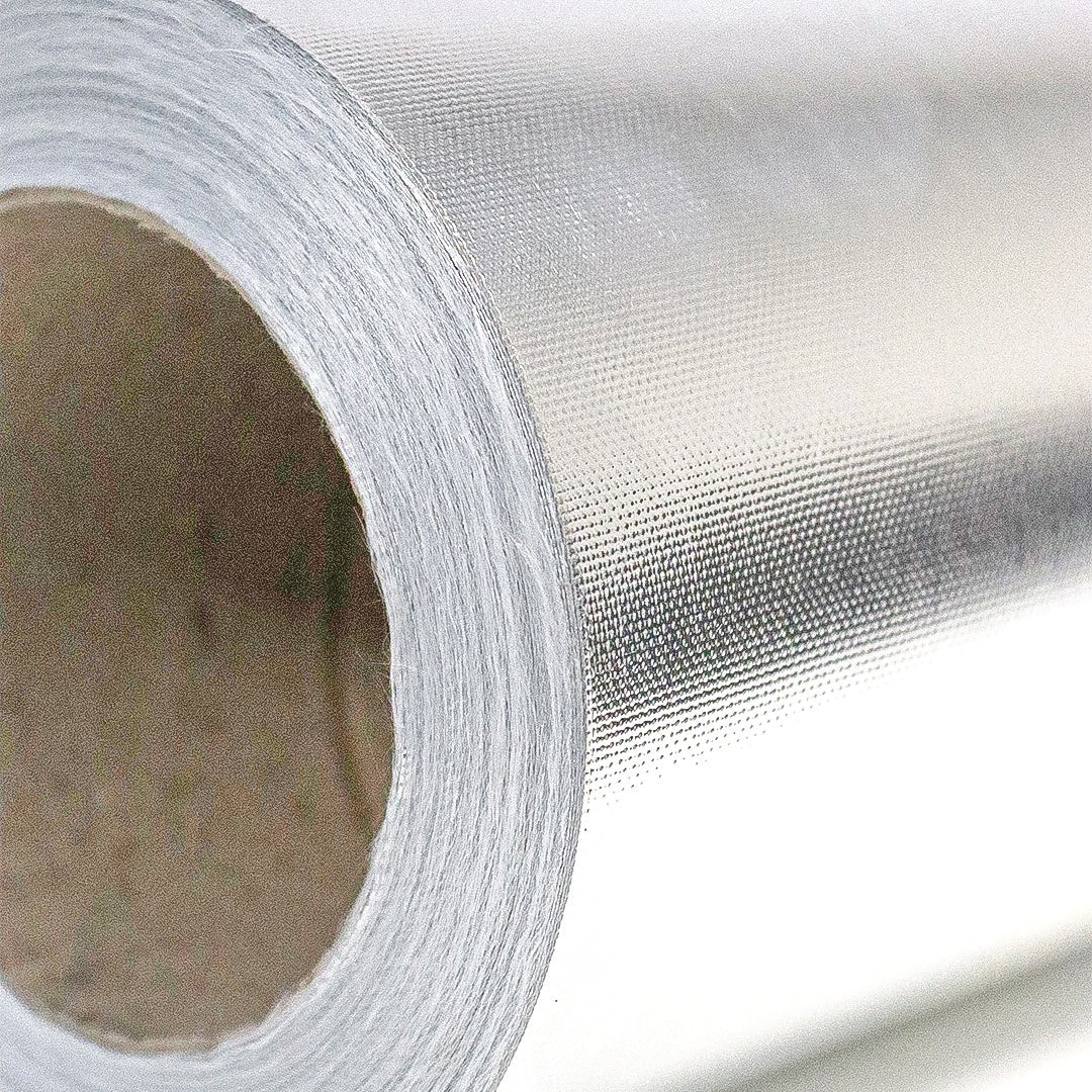 FLIRmask Thermal Reflection Sheeting close-up of the textured aluminium surface