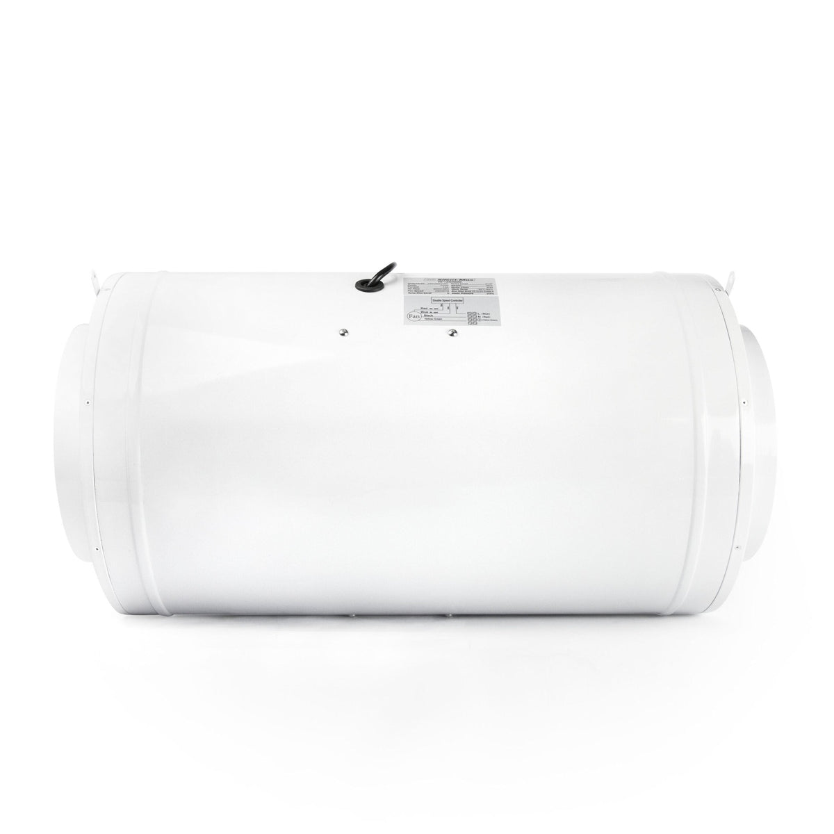 GB Silent-Max Fan V2 side view showing the casing, lifting eyes and rating label