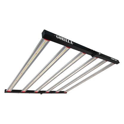 Gorilla 720W LED Gen-3, angled view showing the six foldable light bars and Gorilla branding on the driver bar