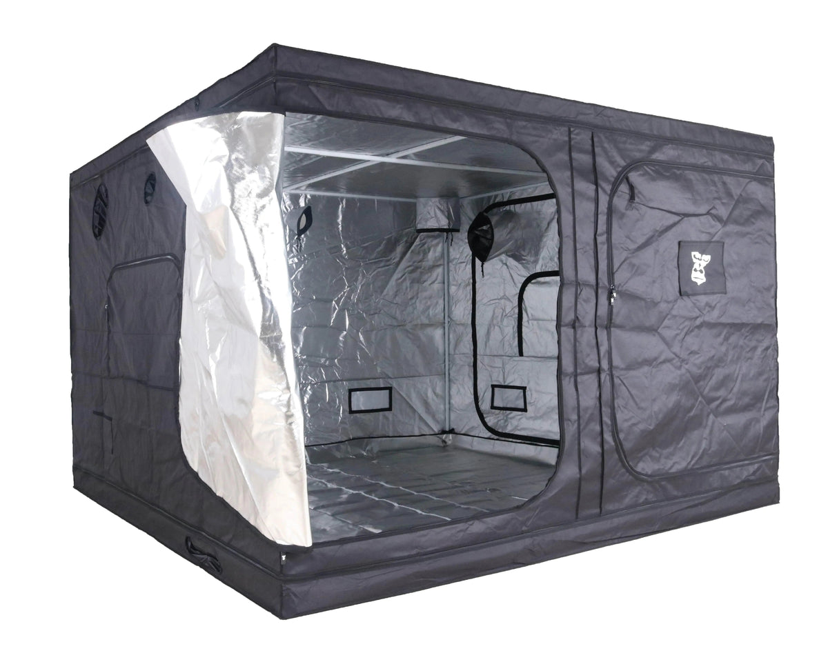 GorillaBox Grow Tent Deluxe, 300 x 300 x 200cm, exterior view showing double doors and mesh vents