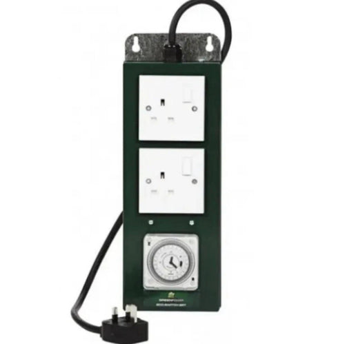 Green Power Eco-Switch 2 Way Contactor with Grasslin timer and two sockets