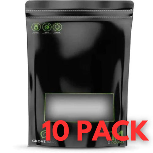 Grove Bags TerpLoc Curing Bags — trade pack of Large 115g window-pouch curing bags