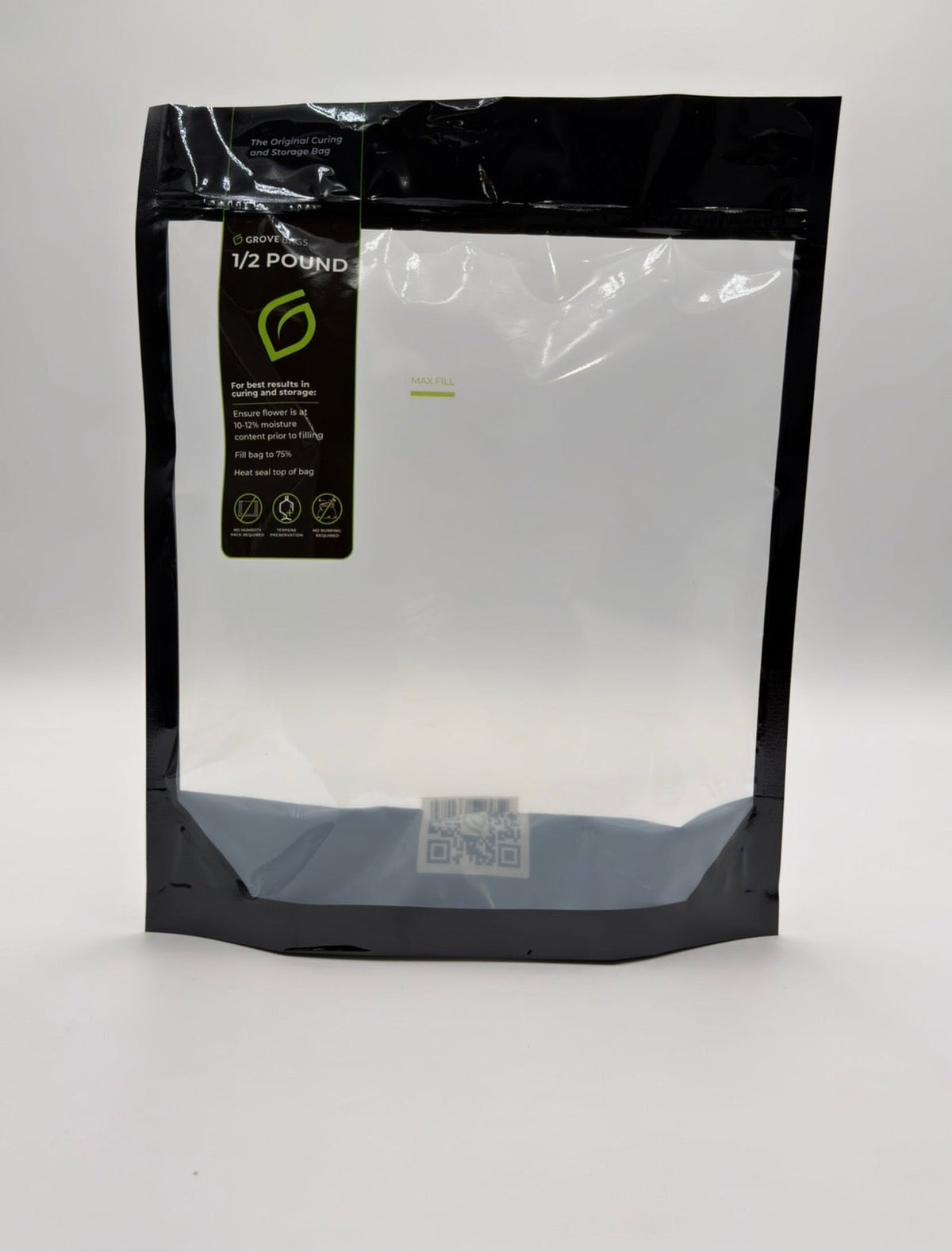Grove Bags TerpLoc Curing Bags — 225g | XL Window Pouch (10 Pack)