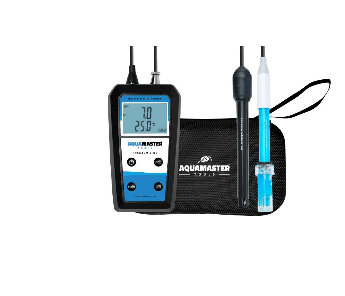 Aqua Master Tools H600 Pro Handheld Meter for pH, EC, PPM, TDS and Temperature