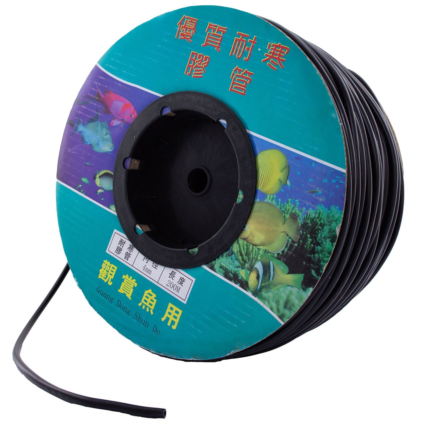Hailea 4mm Airline Roll 200m Black