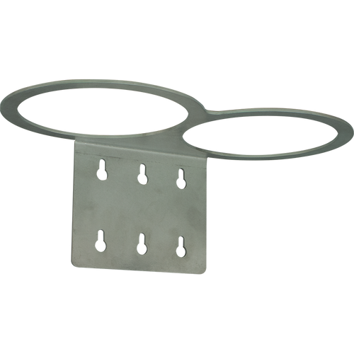 Hydro-Logic Evolution-RO1000 stainless steel wall mount bracket with two housing cutouts and screw holes
