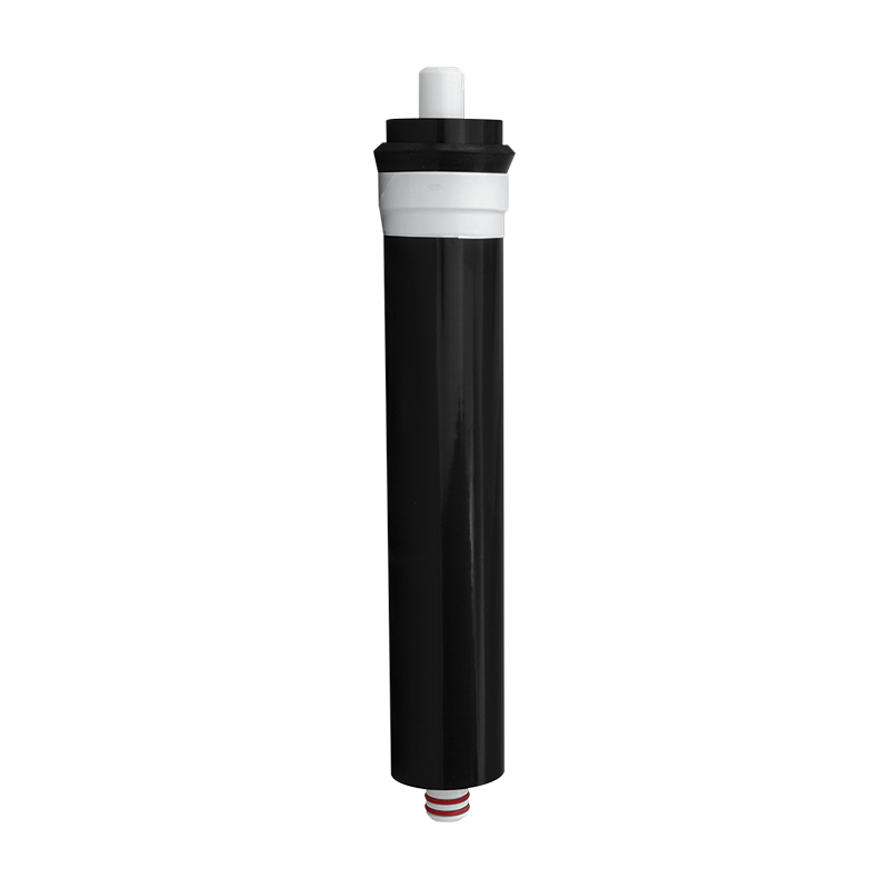 Hydro-Logic Stealth-RO150/300 replacement membrane, black cylindrical cartridge with quick-connect ends