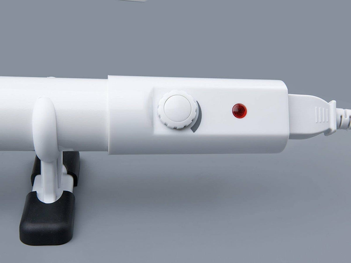 Hylite Slimline Ecoheater Tube Heater — thermostat dial and indicator light