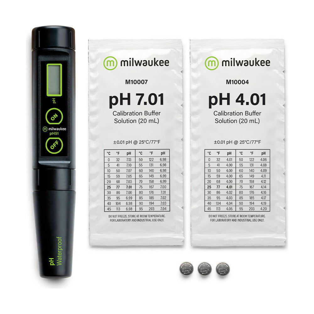 Milwaukee pH51 Waterproof pH Meter for Nutrient Solutions
