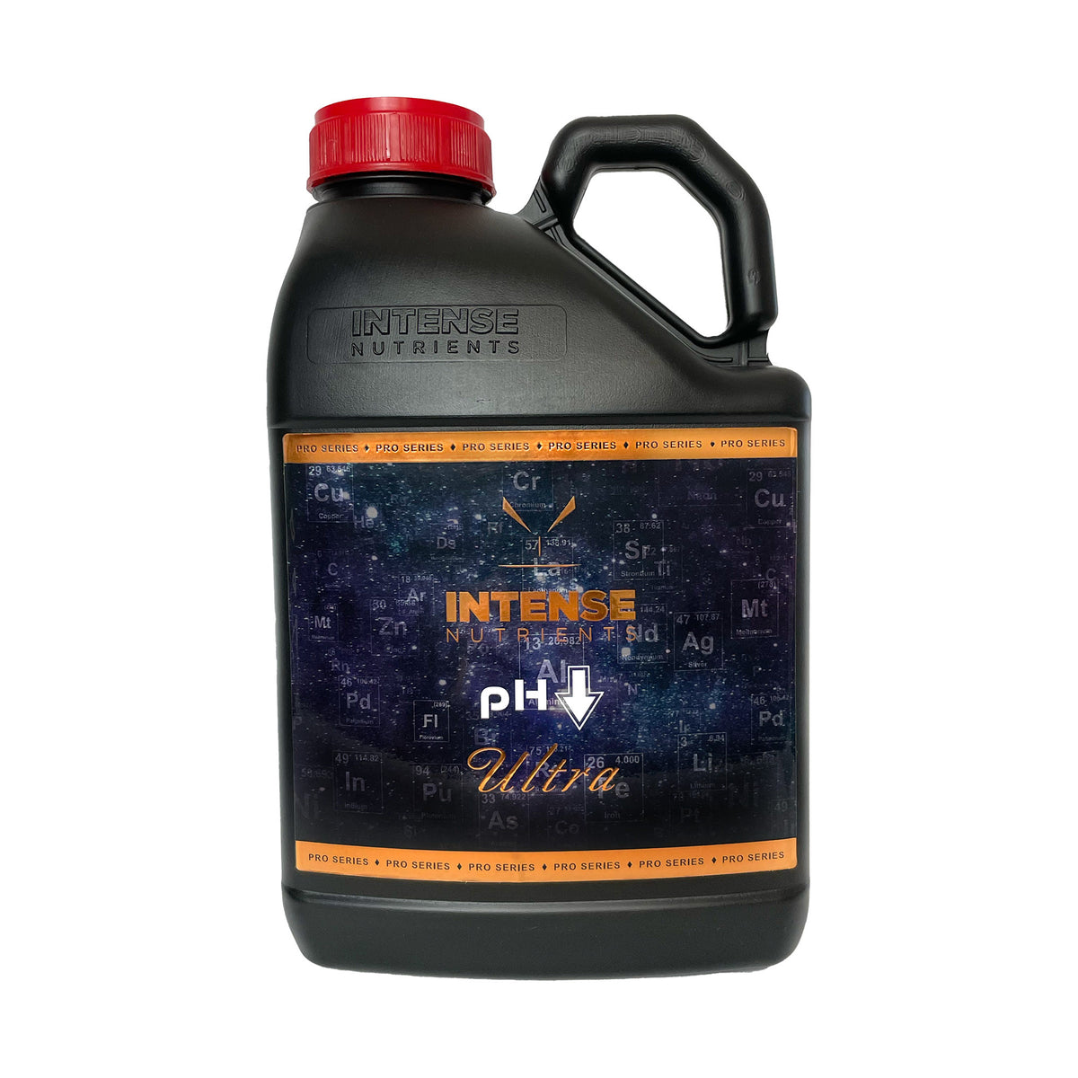 Intense Nutrients pH Down Ultra jerry can with handle, showing the Pro Series label