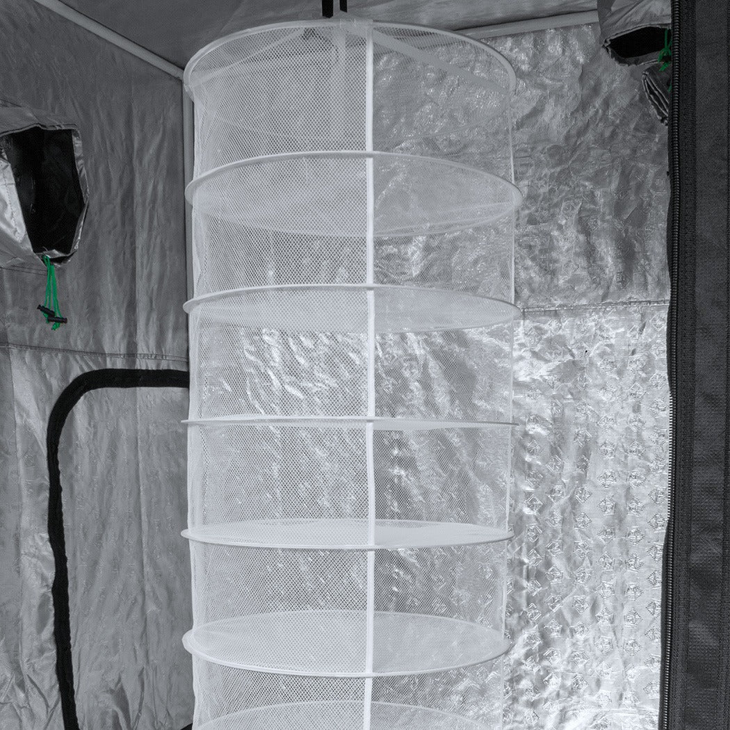 LightHouse Round DryNet 55cm hanging inside a grow tent